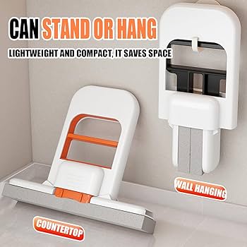 Foldable Mini Mop With Box | Portable Desktop Wet & Dry Cleaning Mop | Self‑Squeezing Mop for Kitchen, Bathroom, Car & Glass